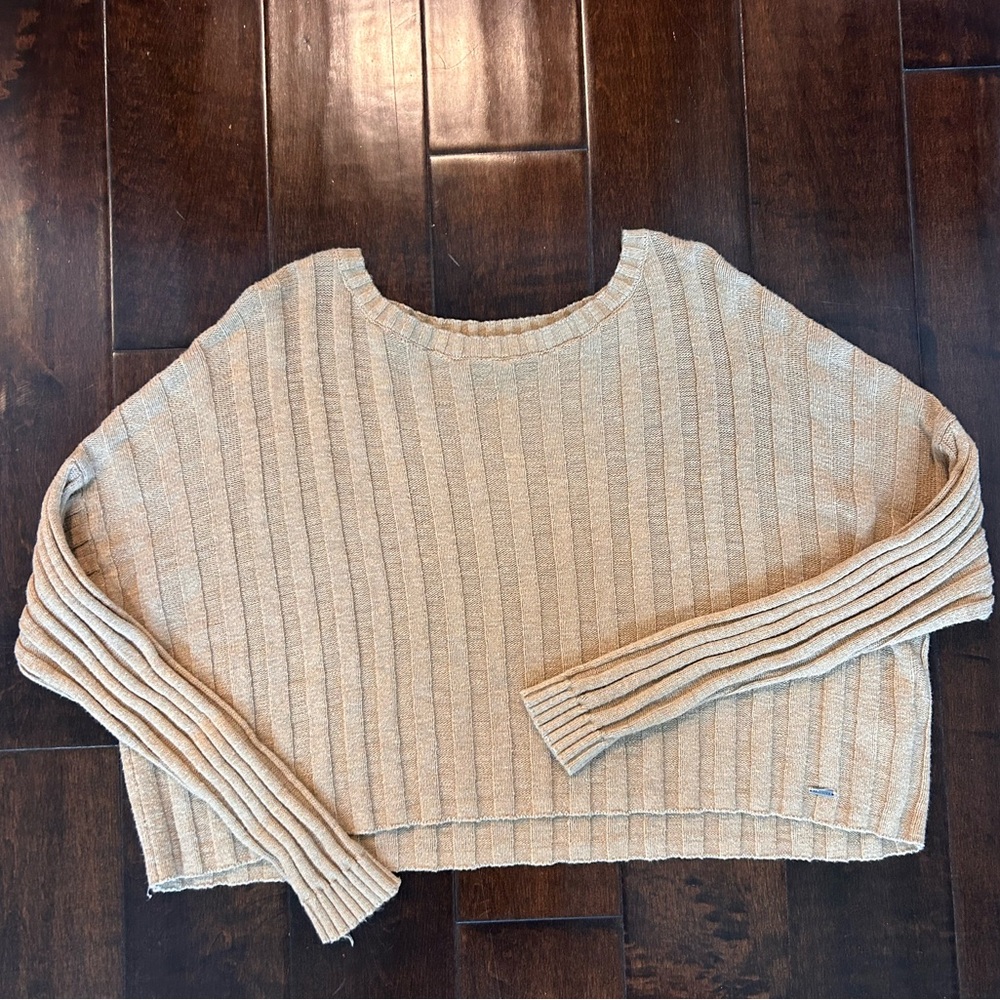 Fall ribbed cropped sweater
